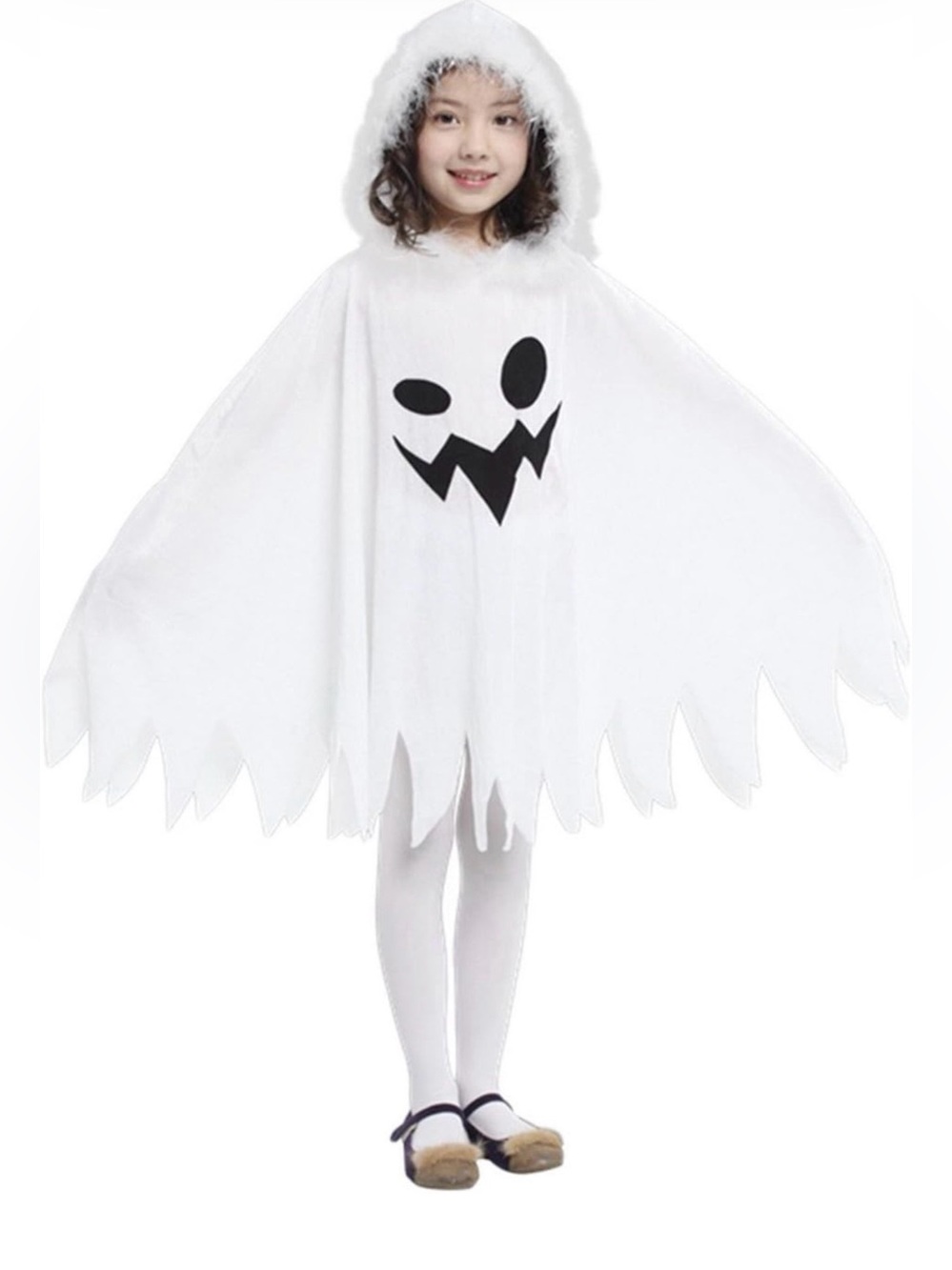 White Ghost Costume Kids Girls Halloween Scary Cosplay Fancy Dress